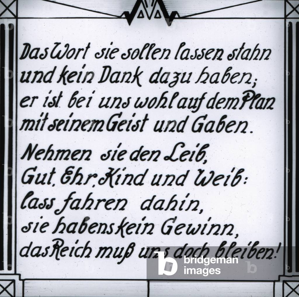 Fourth stanza with lyrics of the chant 