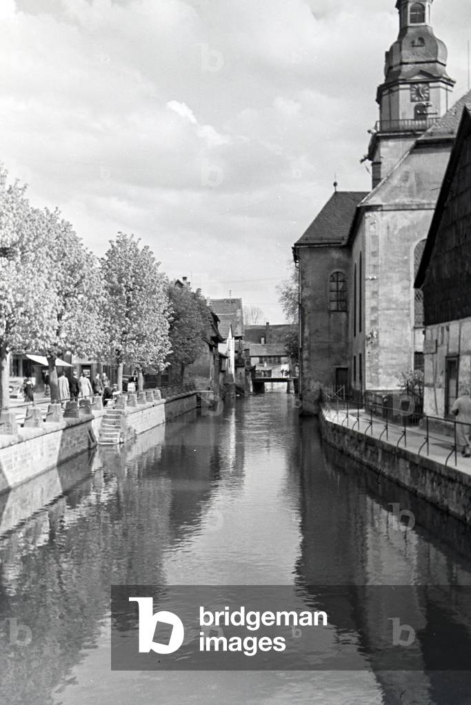 An excursion to Amorbach, Germany 1930s (b/w photo)