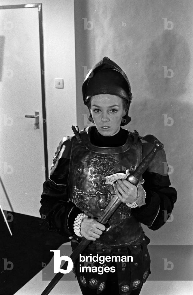 German actress Heidi Mahler as a knight, Germany 1960s