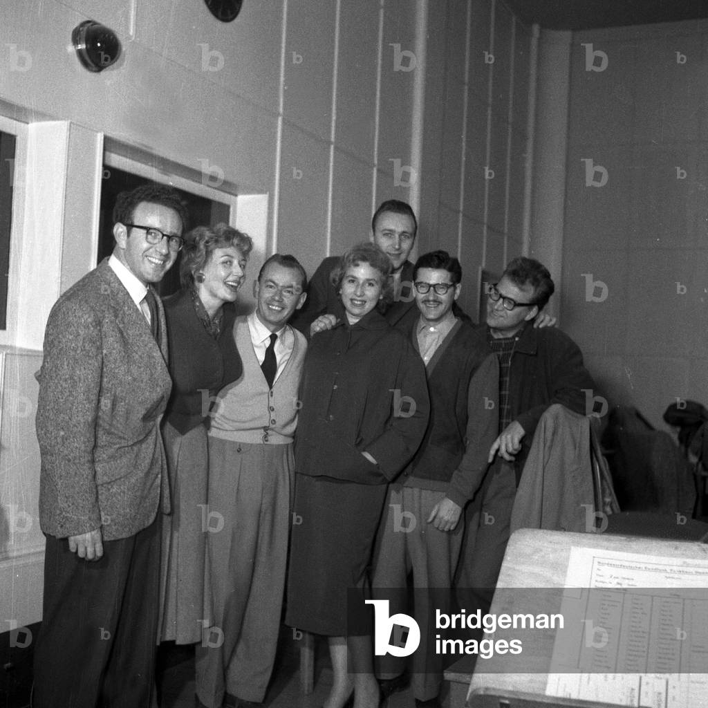 Music editors at NWDR radio staion, Hamburg 1954