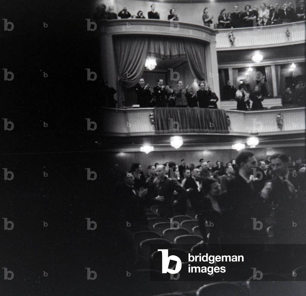 Performance in the opera in Rome, Italy 1940s (b/w photo)
