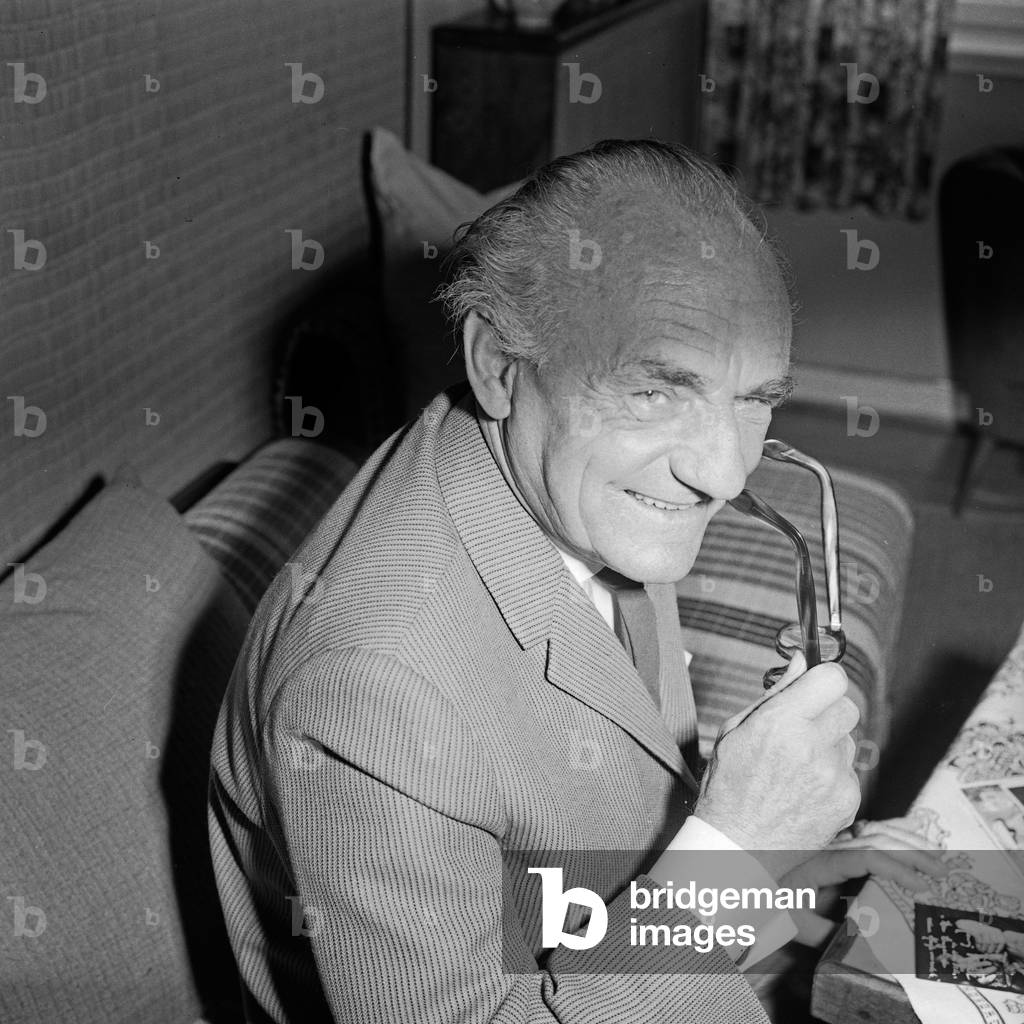 German actor Henry Vahl at Hamburg, Germany 1960s