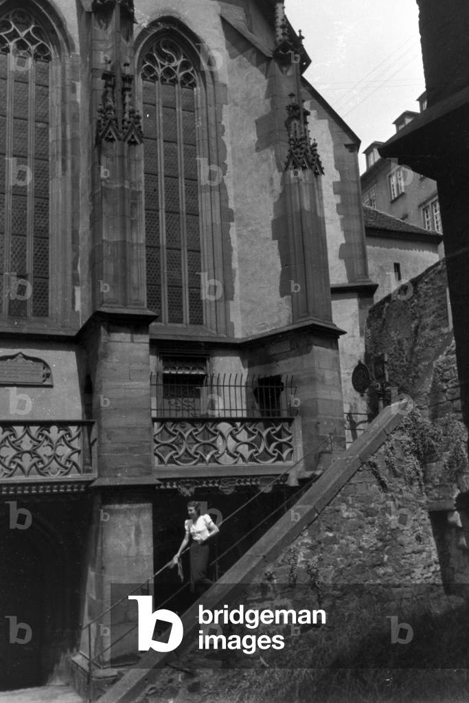 A trip to Würzburg and Wertheim, Germany 1930s (b/w photo)