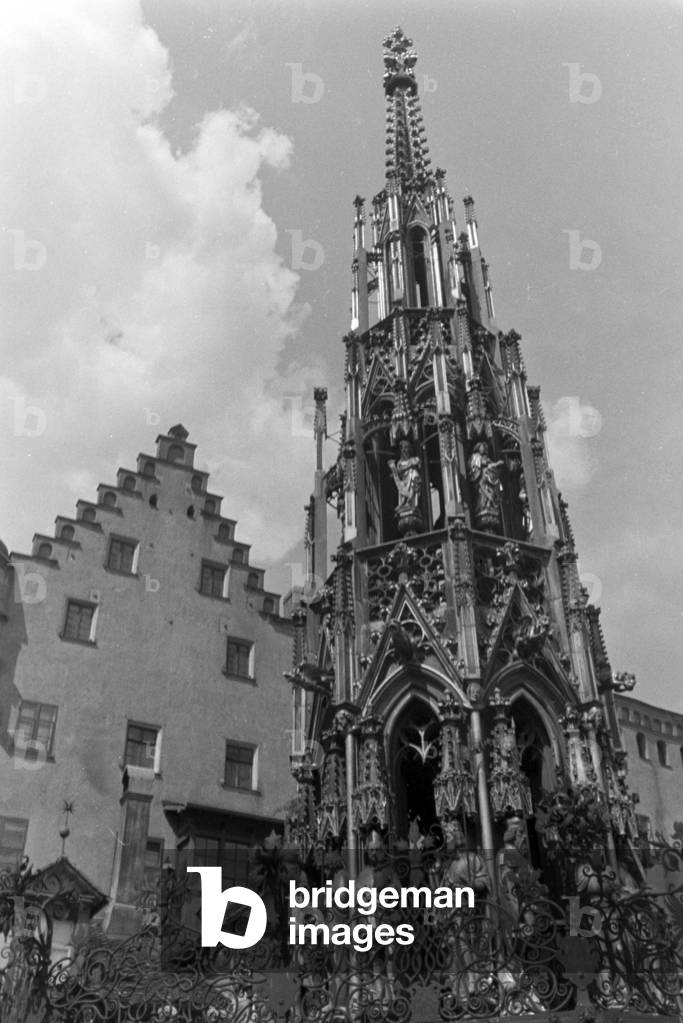 visitation of the citys Nürnberg and Cham, Germany 1930s (b/w photo)