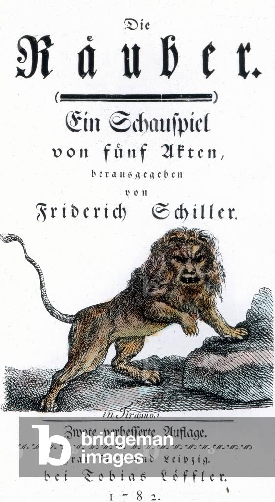 Cover of the first edition of The Robbers by Friedrich Schiller (print)