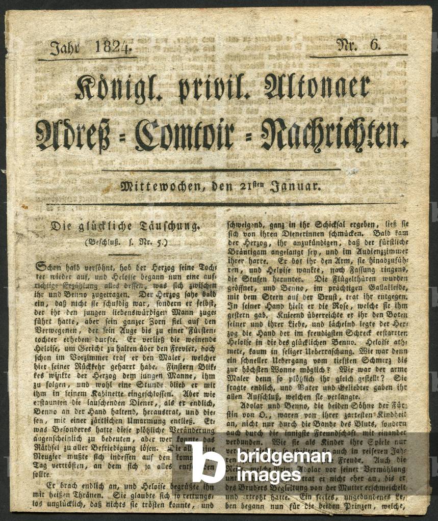 Germany, duchy Holstein, Altona, newspaper : 