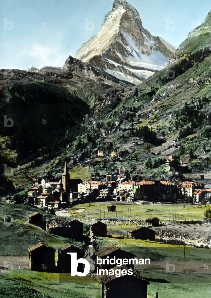 View to Zermatt and the Matterhorn, Switzerland 1930s