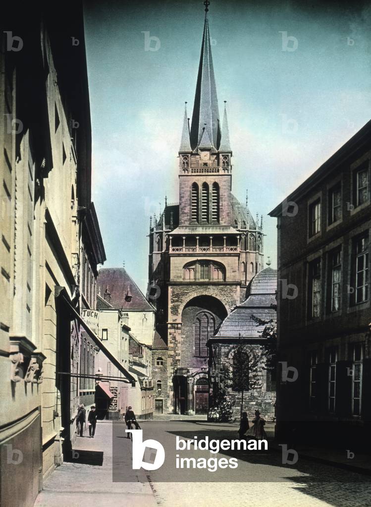 Minster belfry and christening chapel at Aachen, 1920s