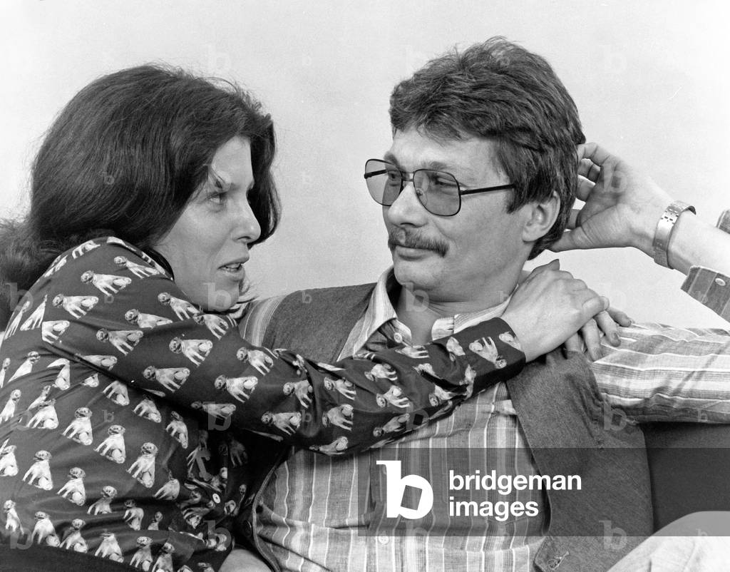 German actor, presenter, cabaret artist and author Henning Venske with his wife Christine Teelen, Hamburg 1970s