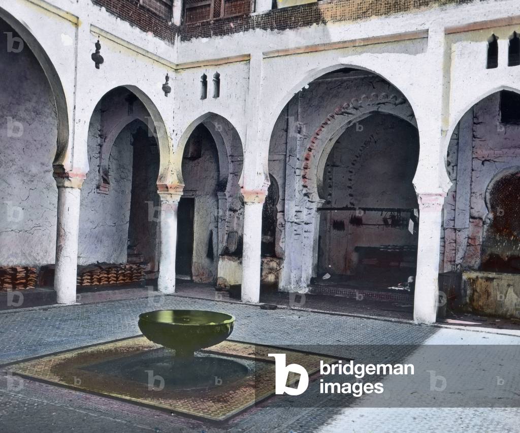 Northern Morocco, courtyard house, image date: circa 1910. Carl Simon Archive