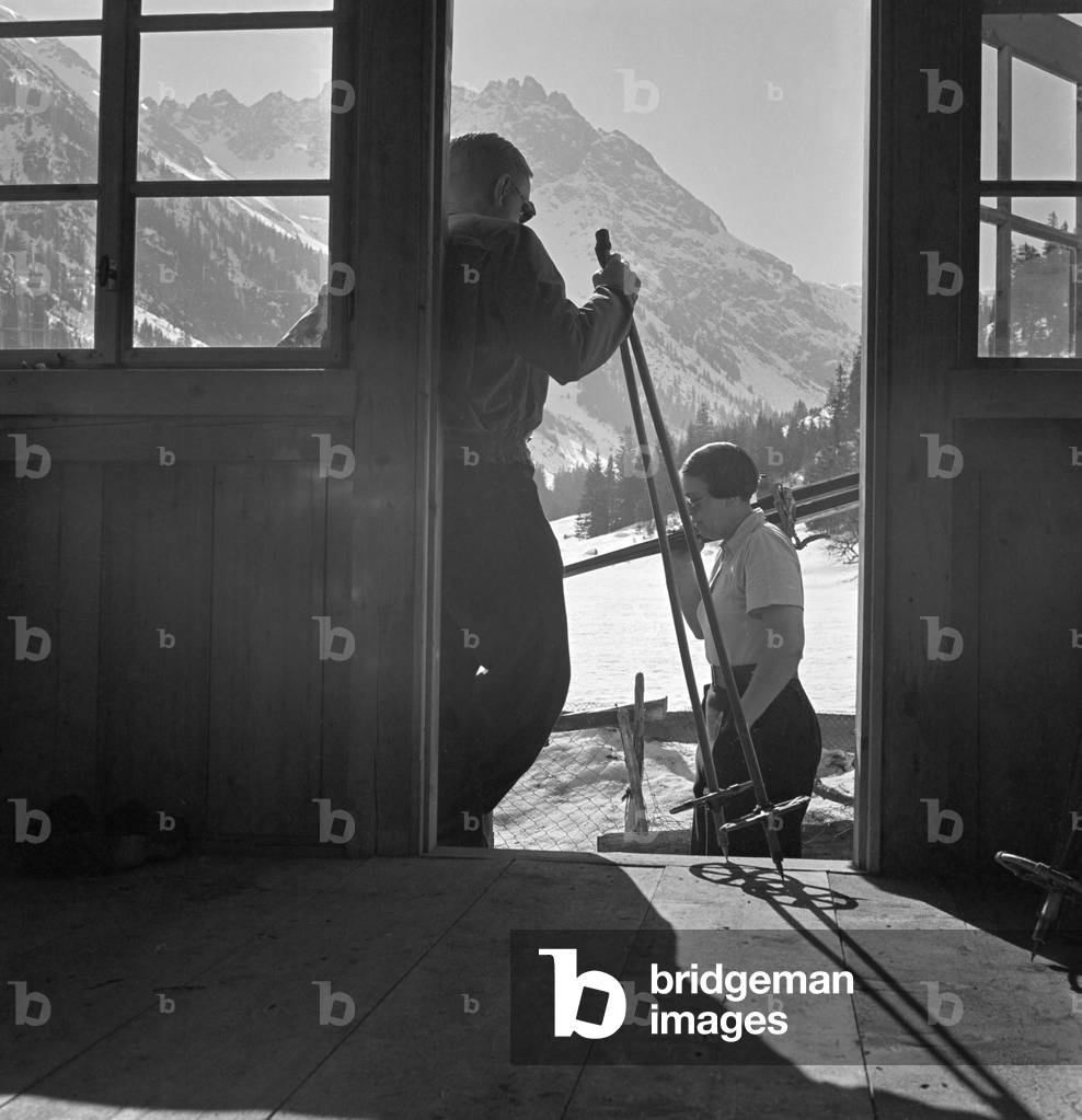 A trip to Mittelberg in Austria, Germany 1930s (b/w photo)