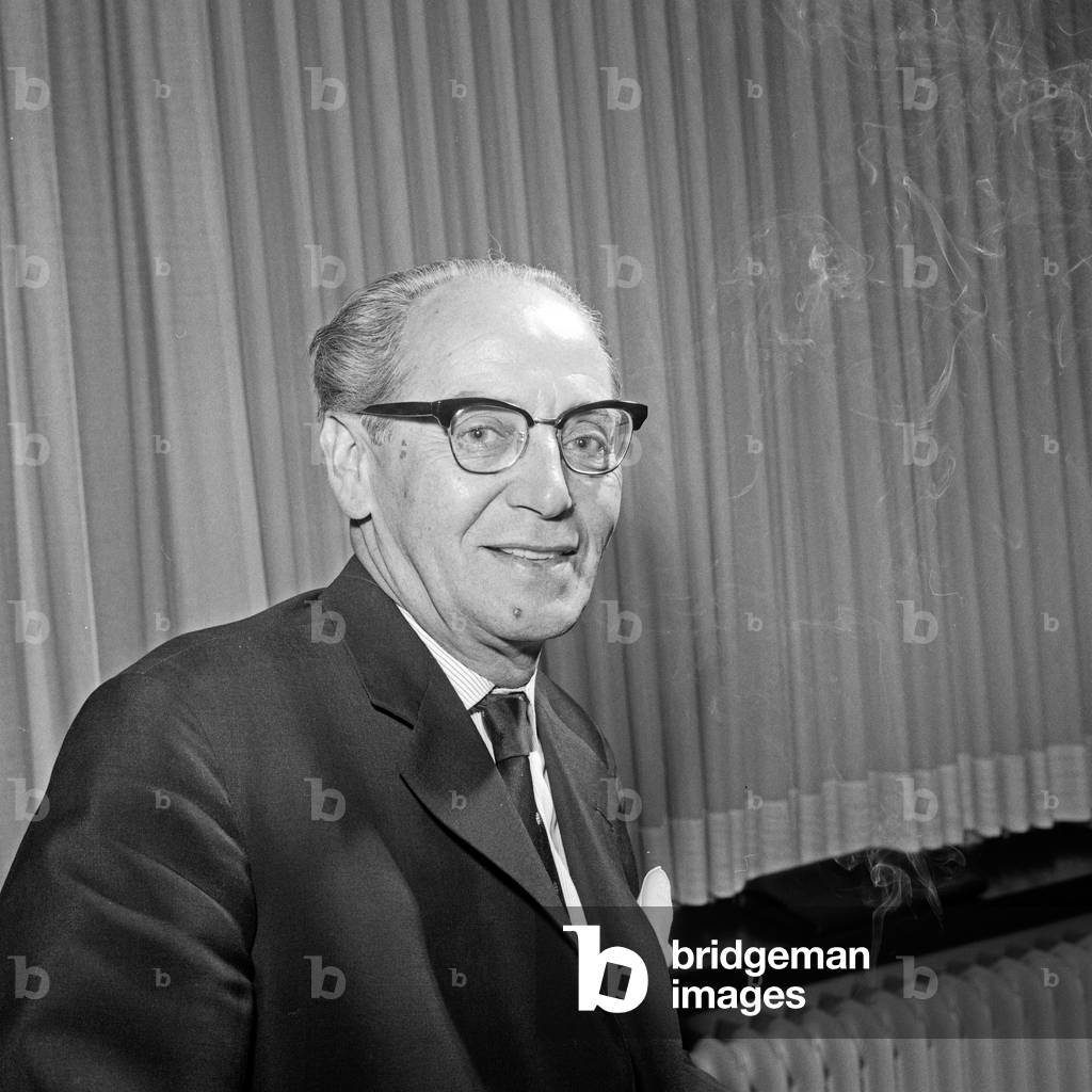 German movie and theatrical actor Hans Mahler at Hamburg, Germany 1960s