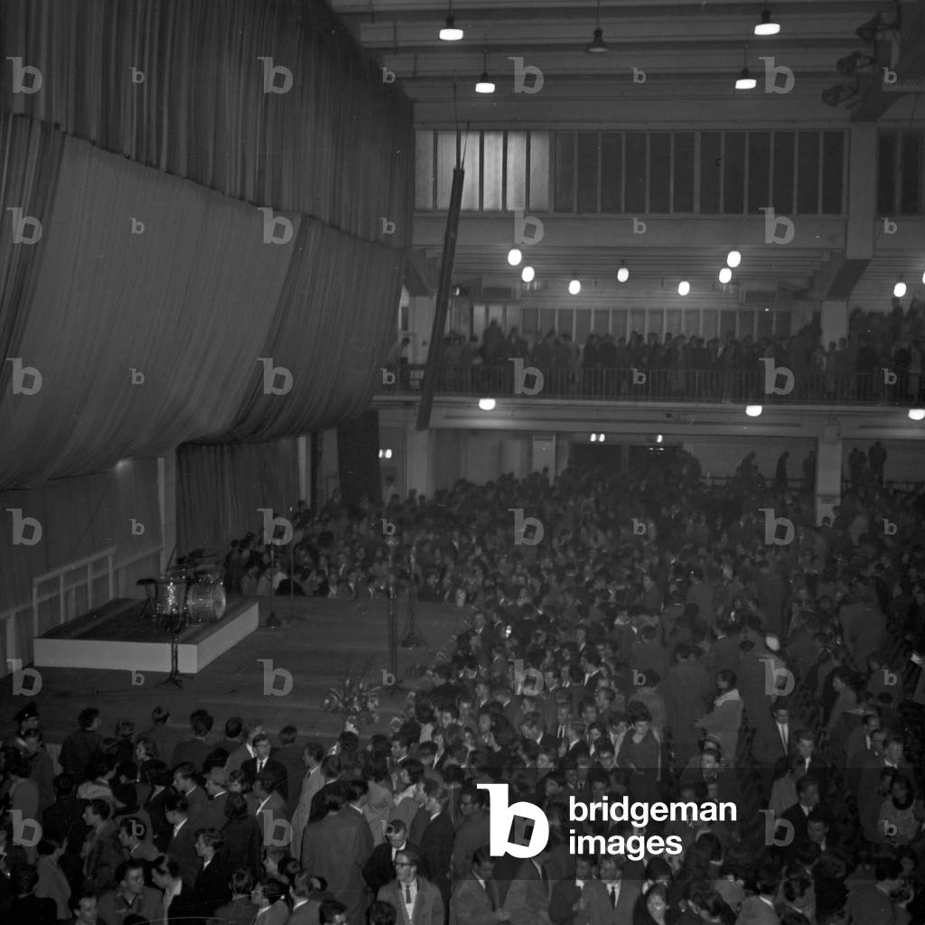 Music hall, moments before the Chris Barber Band is playing at Hamburg, Germany 1950s