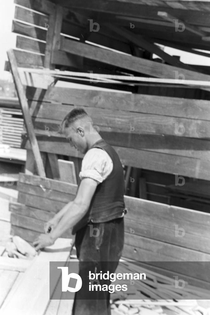 Craftsmen working, Witten, Germany 1930s (b/w photo)