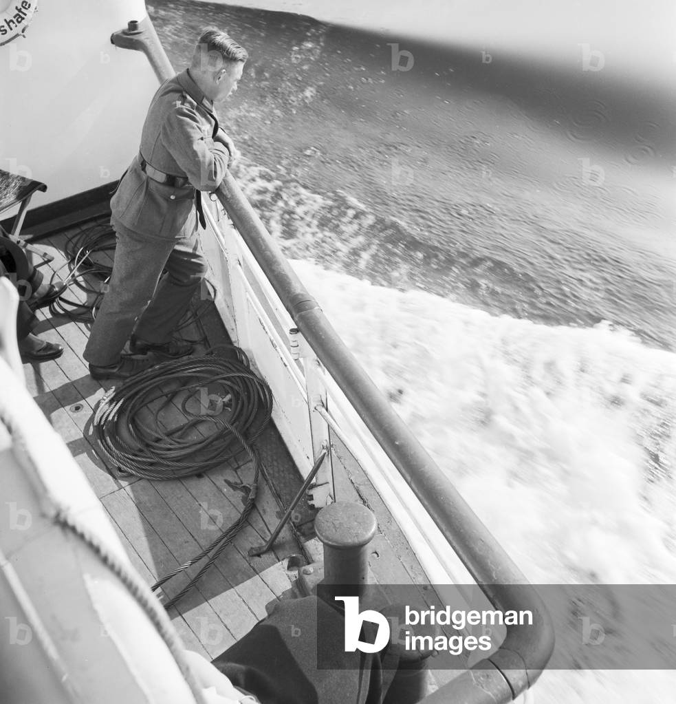 A trip to Lindau situated by the Lake Constance, Germany 1930s (b/w photo)