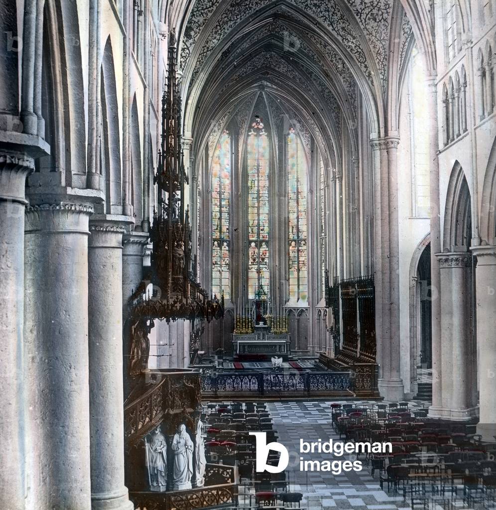 Interiori of Paul's church in Leuven in Belgium