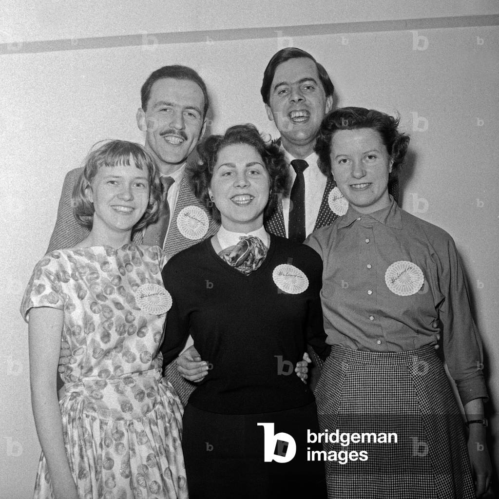 Staff members of record label Heliodor, a sublabel of Deutsche Grammophon Gesellschaft, Germany 1950s