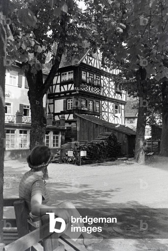 A trip to Amorbach, Germany 1930s (b/w photo)