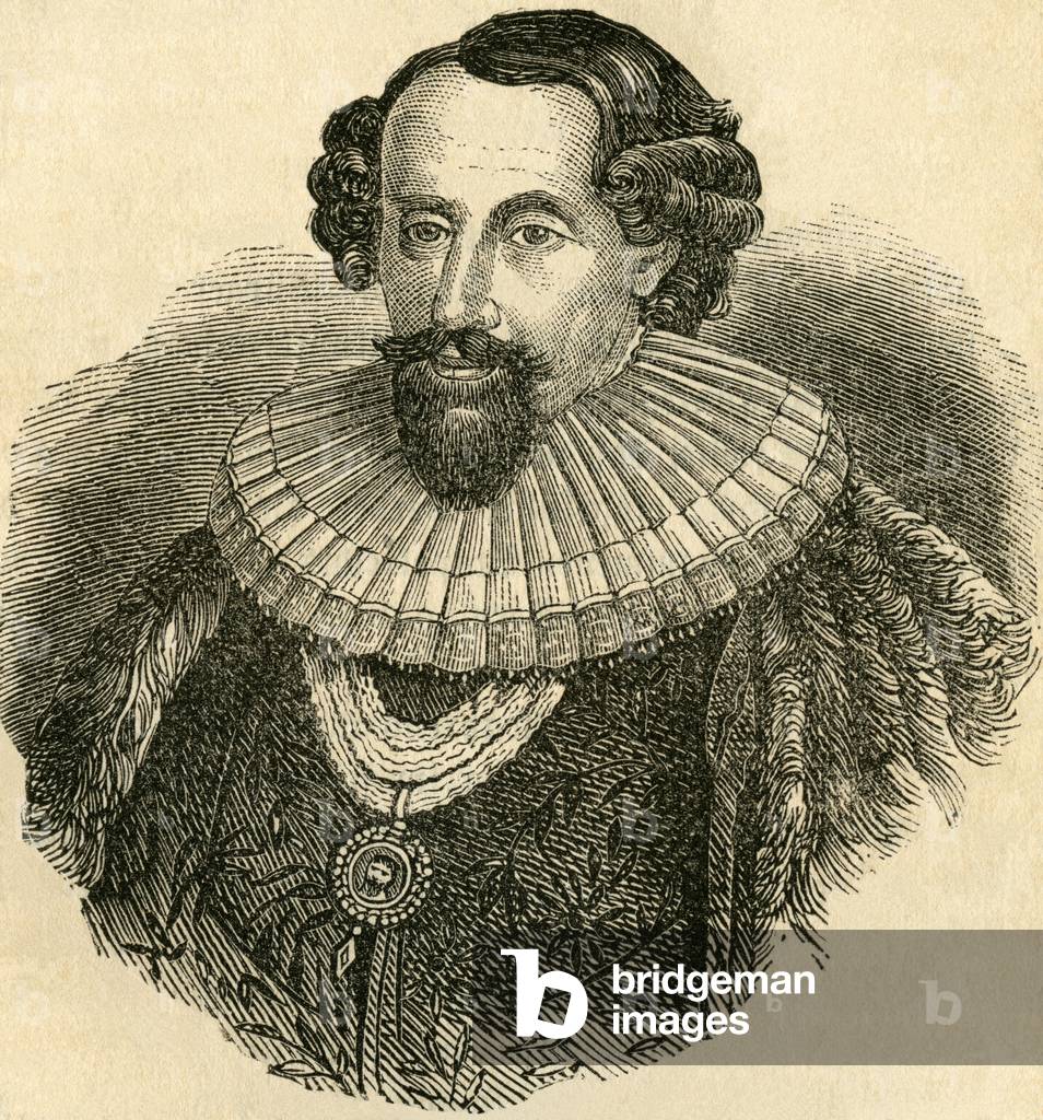 Pauli, Broderus Dr (1598-1680), jurist and mayor of Hamburg, in the 17th century, 1866 (engraving)