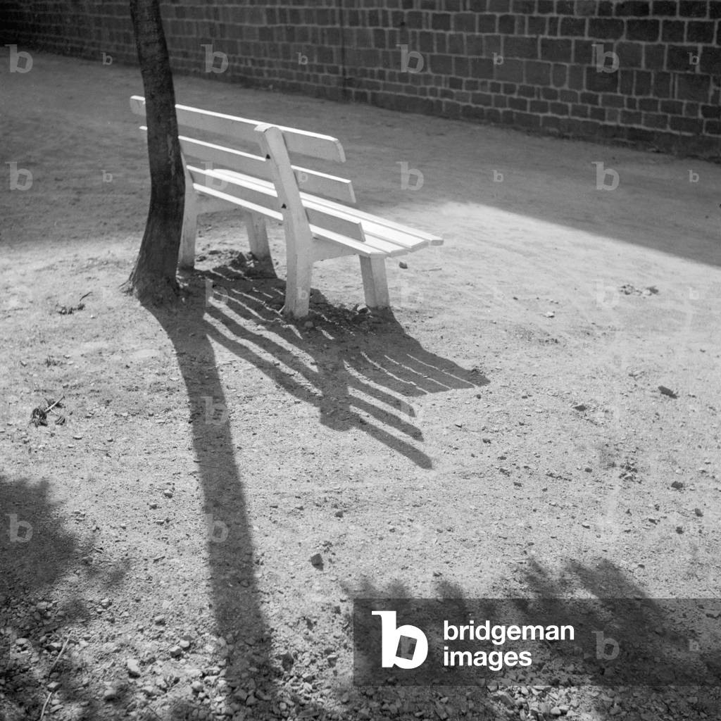 Bench in the sun, Germany 1930s (b/w photo)