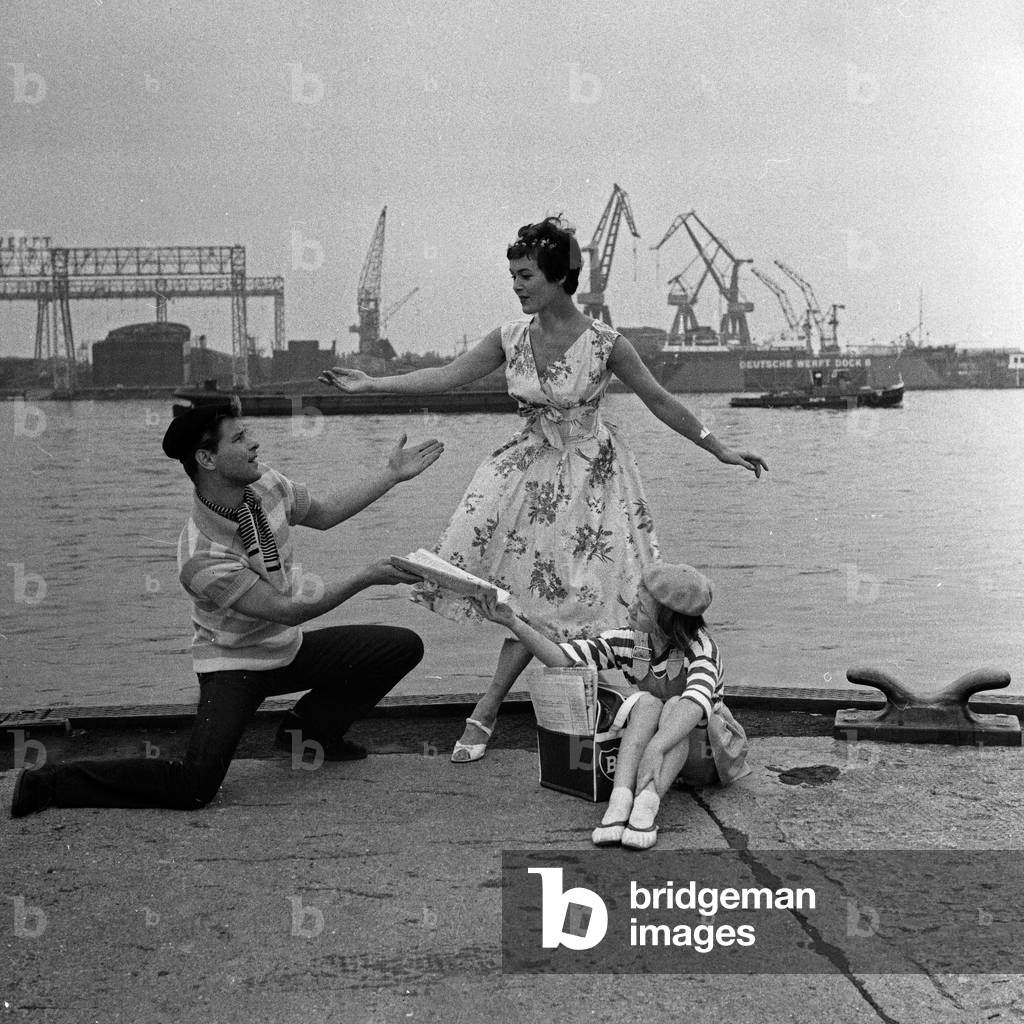 German dancer and choreographer Herbert F Schubert at Hamburg harbor, Germany 1960s
