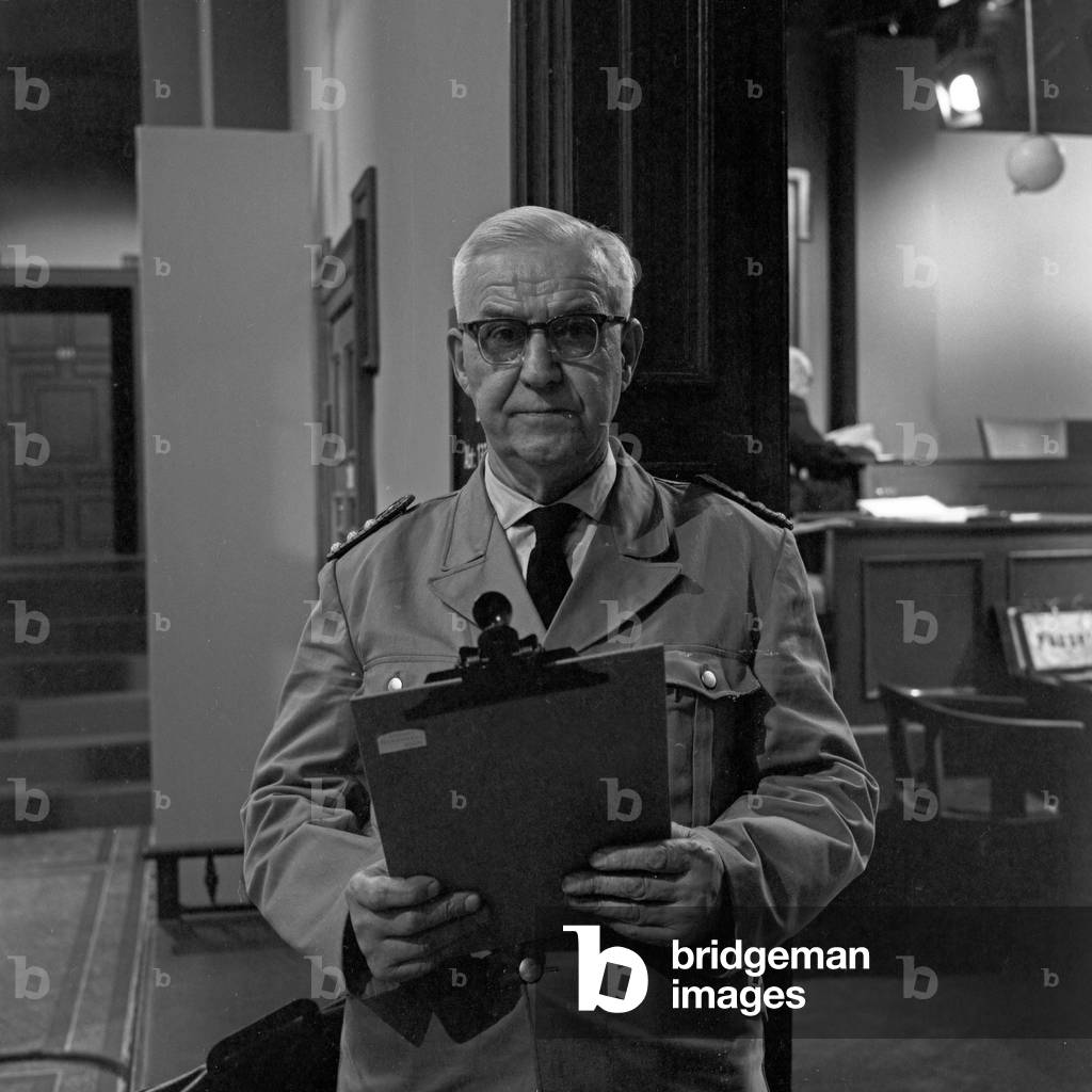 Security man at the set to new year's eve TV show 