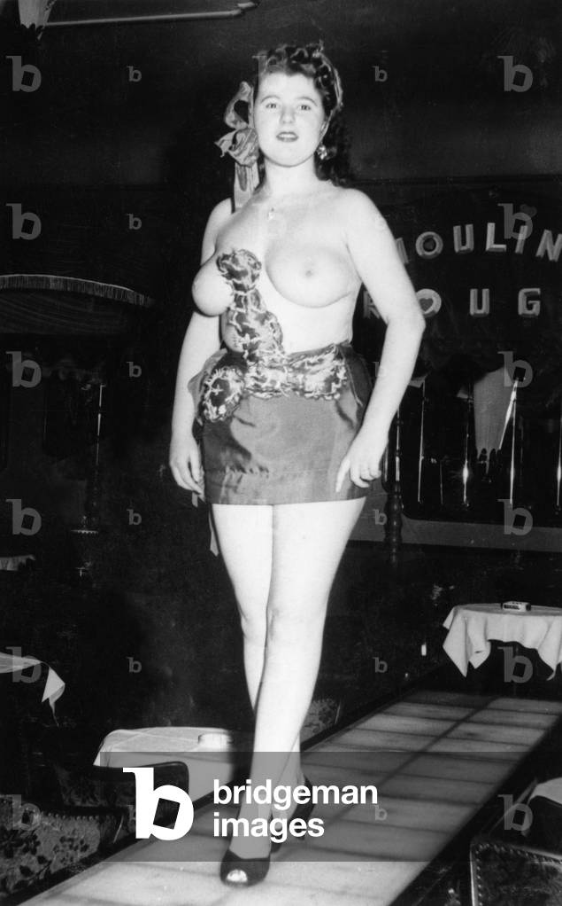One of the countless dancers of a nightclub at Hamburg Reeperbahn, 1950s