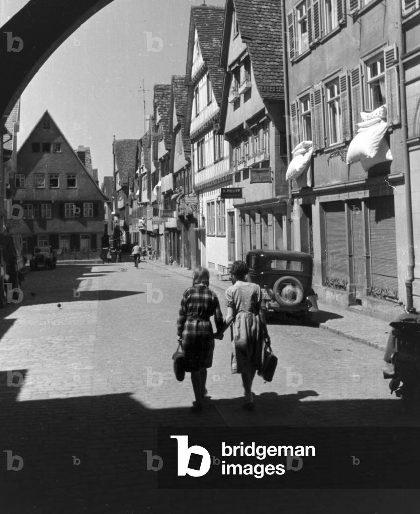 A trip to Heilbronn, Germany 1930s (b/w photo)