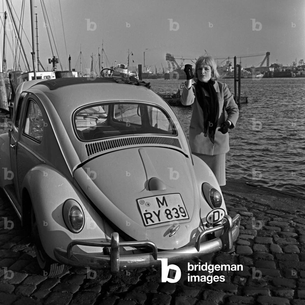 German actress Kerstin de Ahna at Hamburg, Germany 1960s