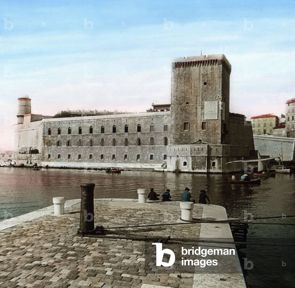 fort Saint Jean at the old port of Marseille, France 1910s