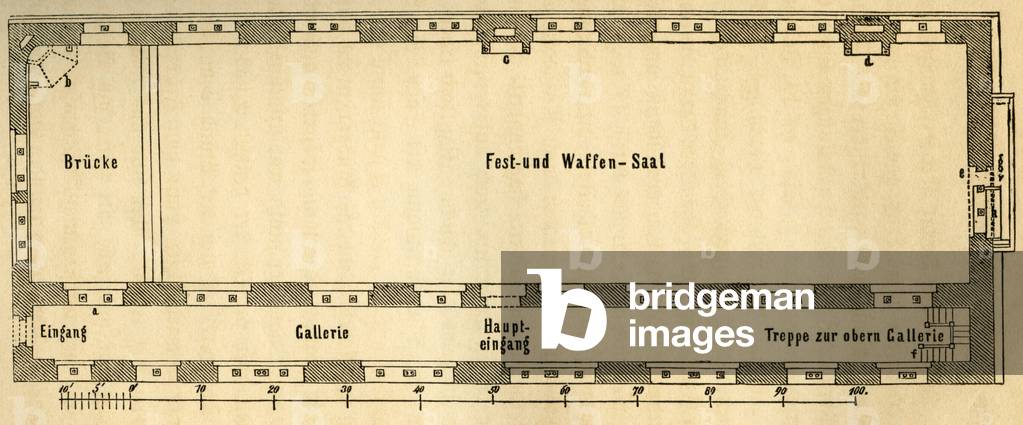 Germany, Thuringia, the Wartburg, the so called Landgrafenhaus inside, the third floor, 1876 (engraving)