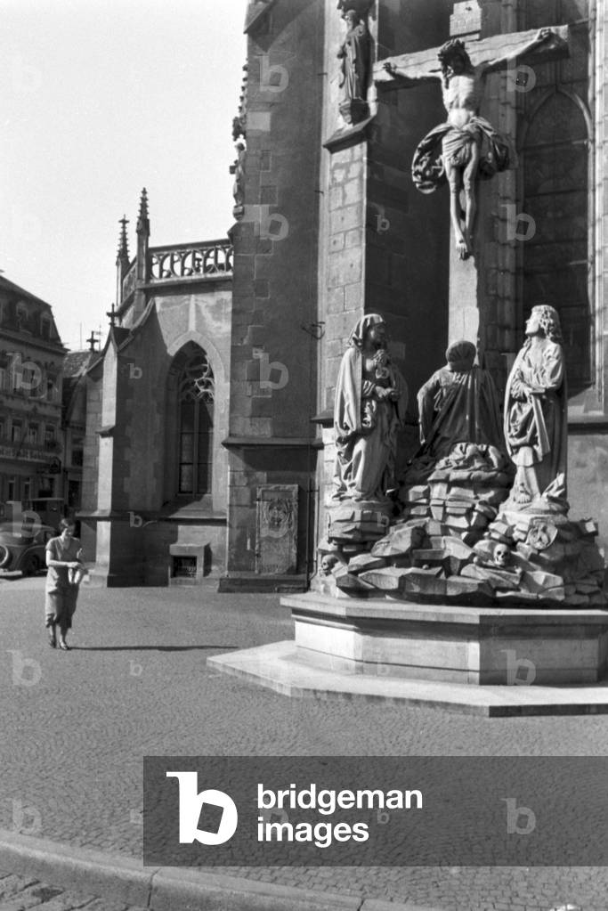A trip to Stuttgart, Germany 1930s (b/w photo)