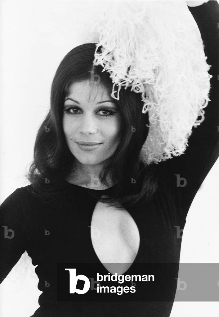 German actress Hannelore Elsner at a photo shooting, beginng 1970s