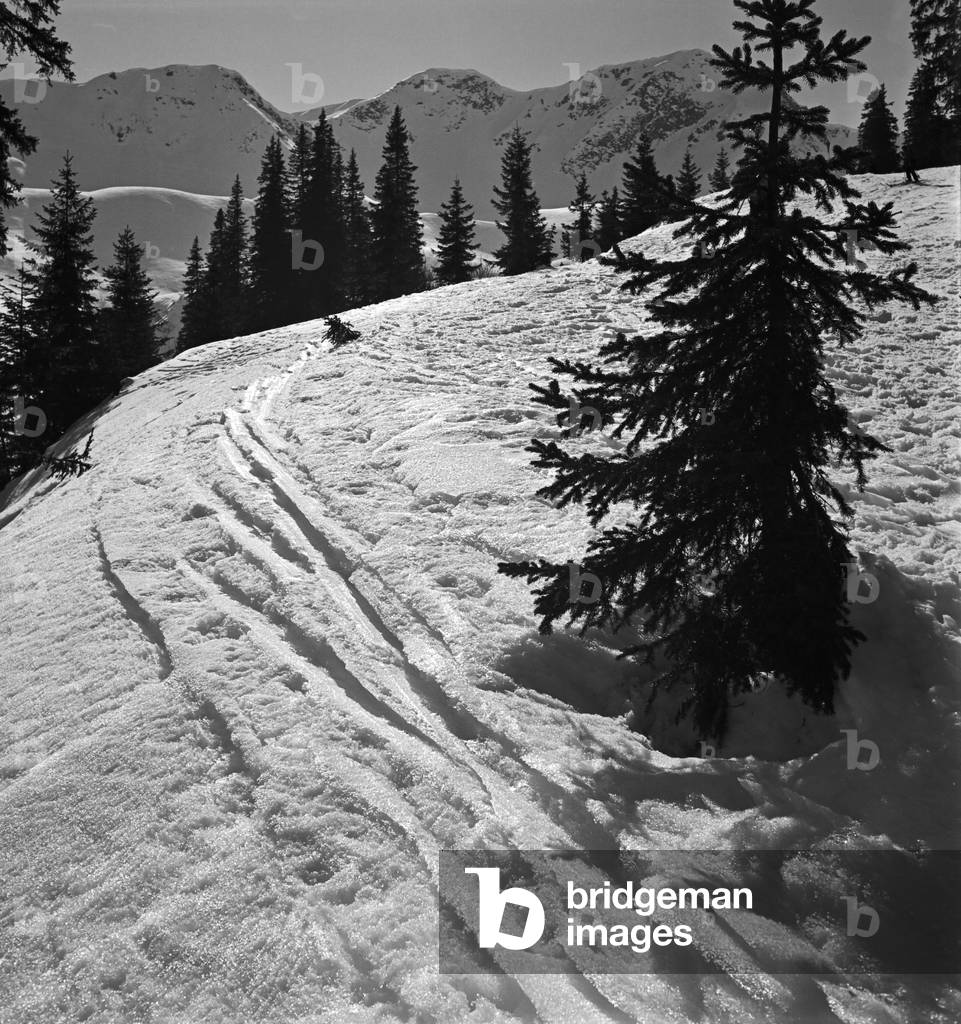 A trip to Mittelberg in Austria, Germany 1930s (b/w photo)