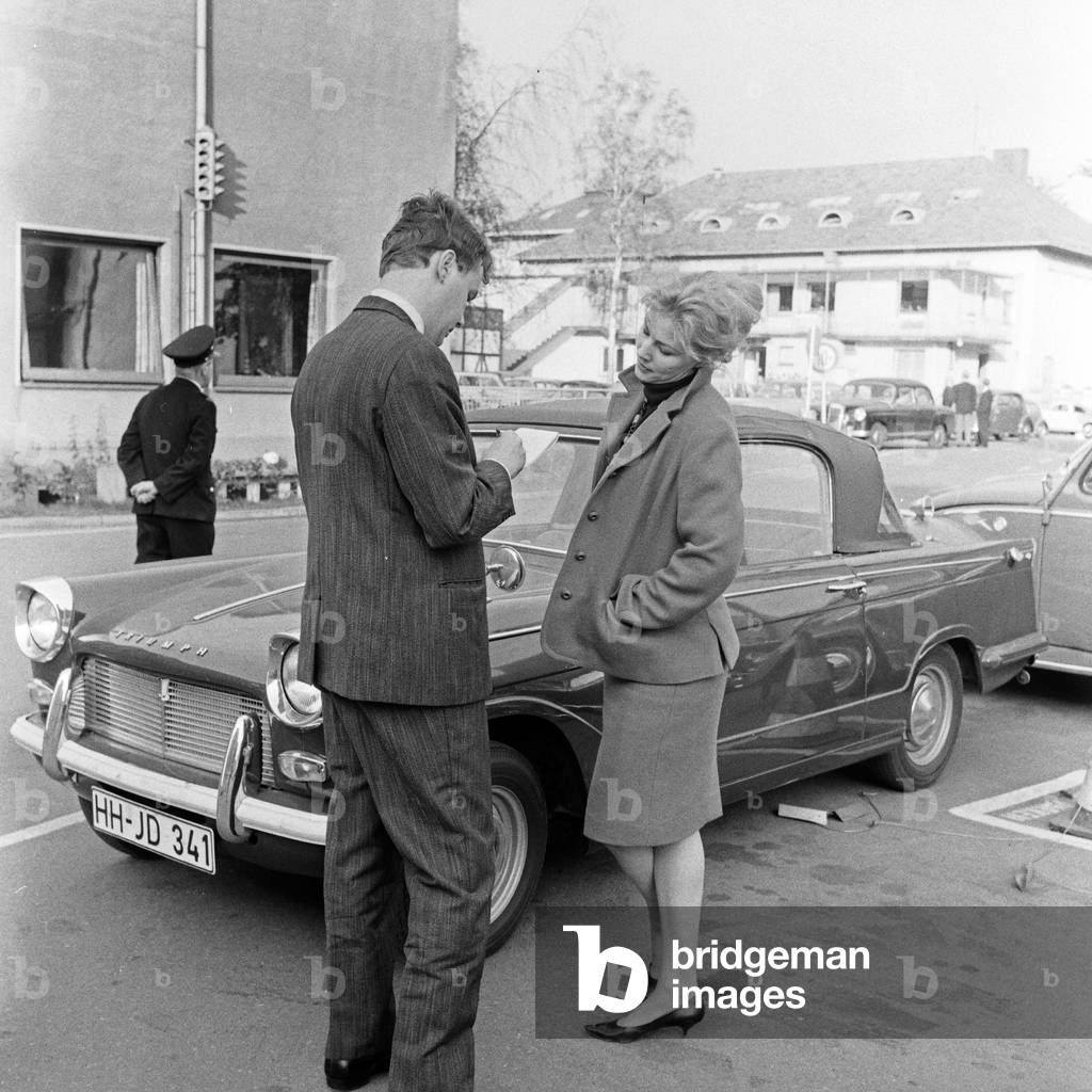 Norwegian actress Lise Fjeldstat at Hamburg, Germany 1960s
