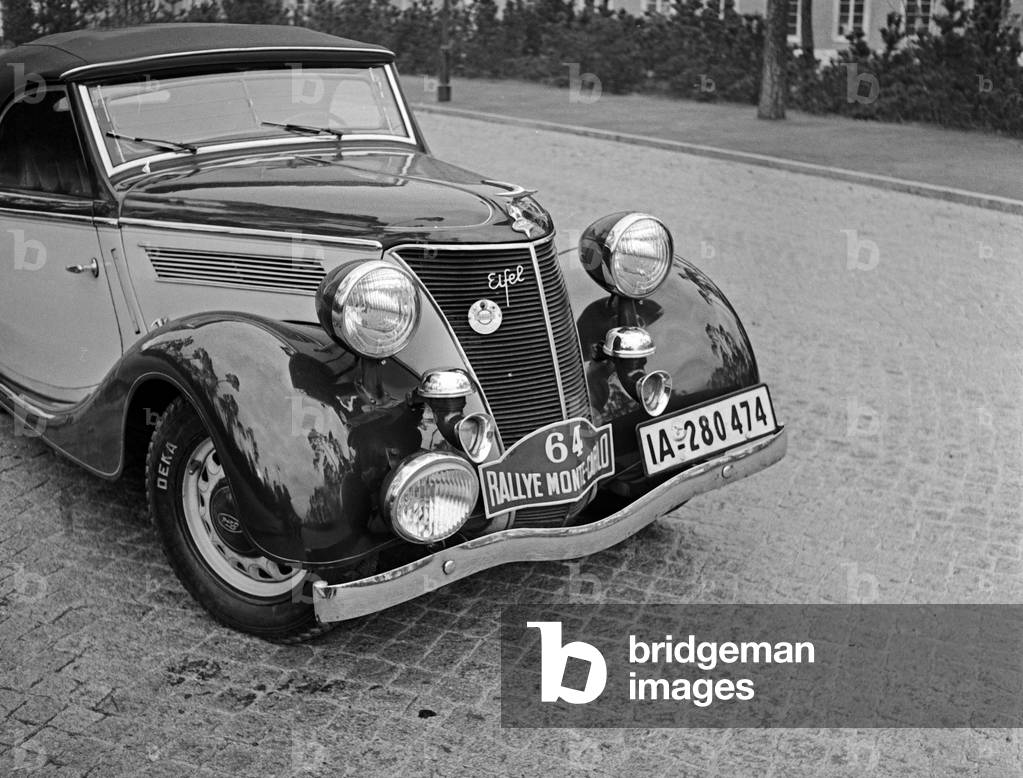 The German car for the Rallye Monte Carlo, Germany 1930s (b/w photo)