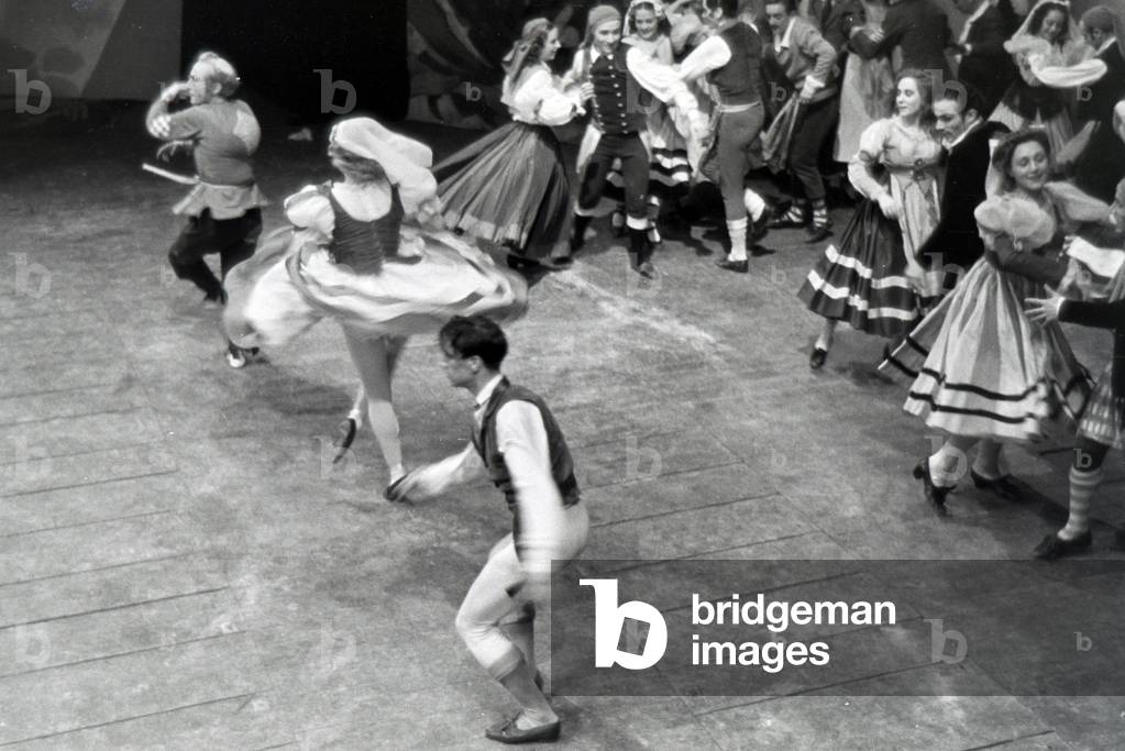 Performance in the opera in Rome, Italy 1940s (b/w photo)