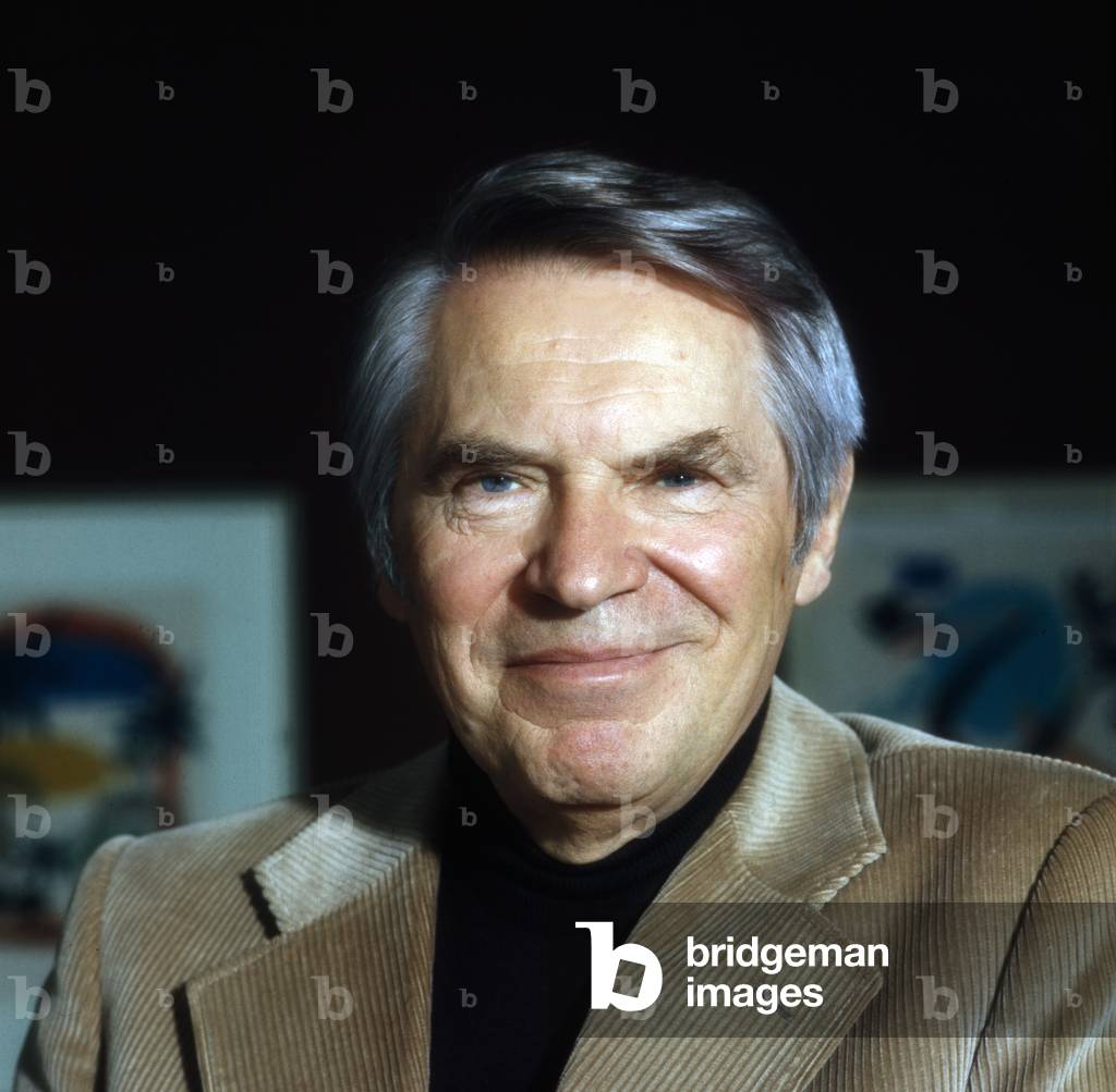 Werner Otto, founder of the catalog company Otto, in his office, beginning 1980s