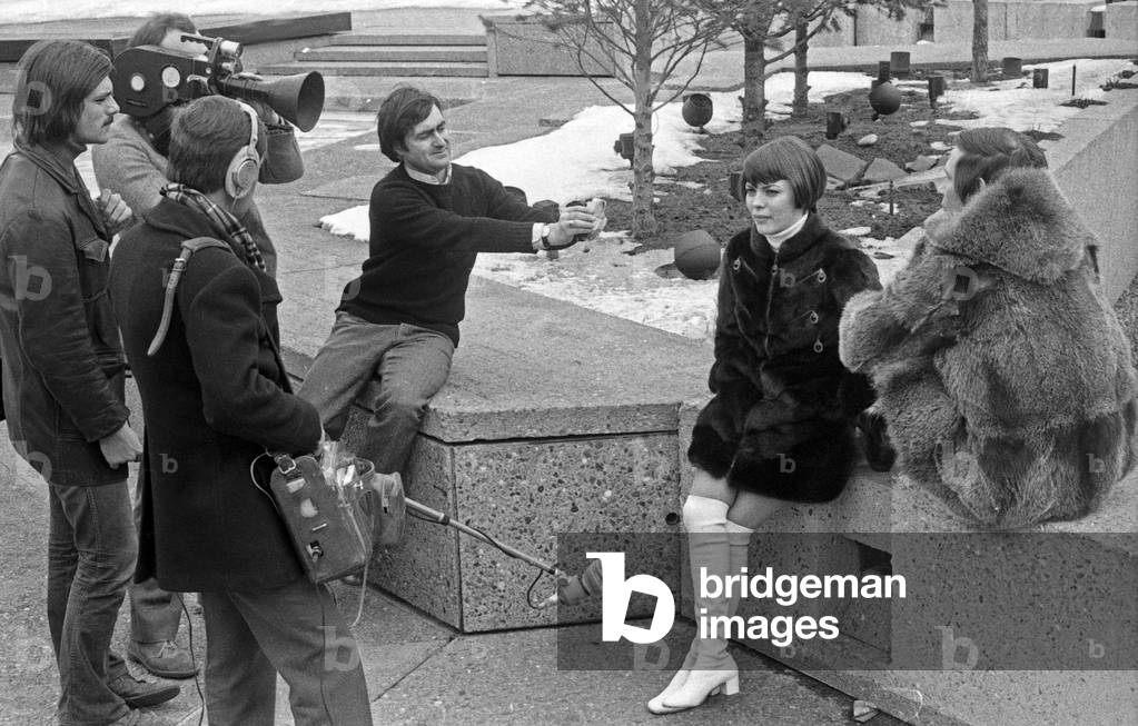 French singer Mireille Mathieu at Hamburg, Germany early 1970s