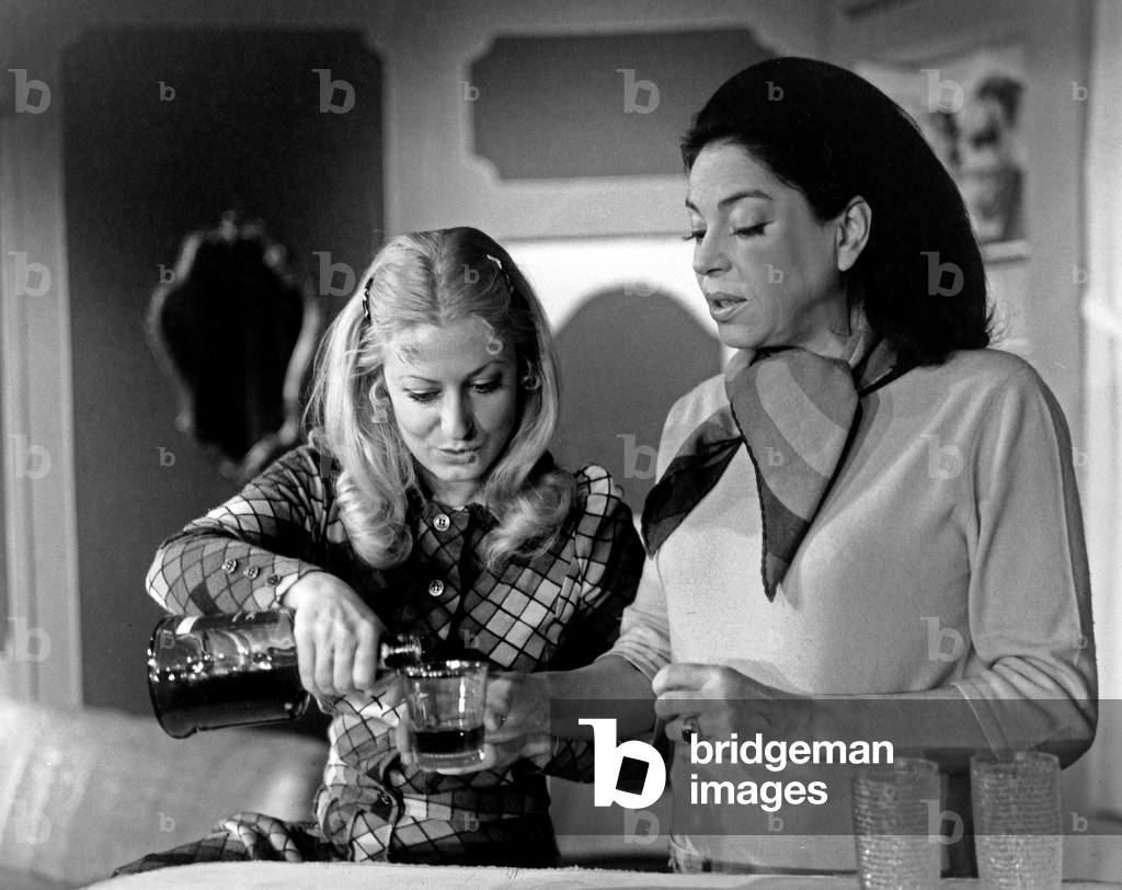 German cabaret artist and actress Hanne Wieder (right), Germany 1970s