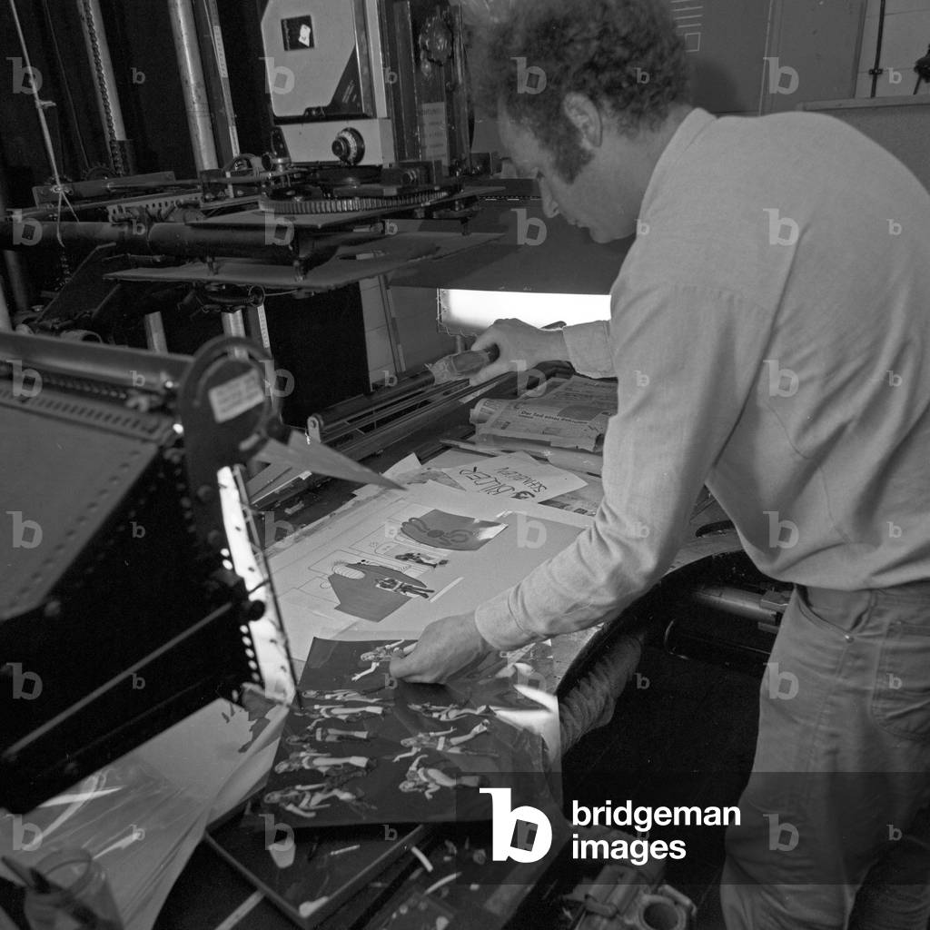 Producing a Barbarella comic strip, Germany 1960s