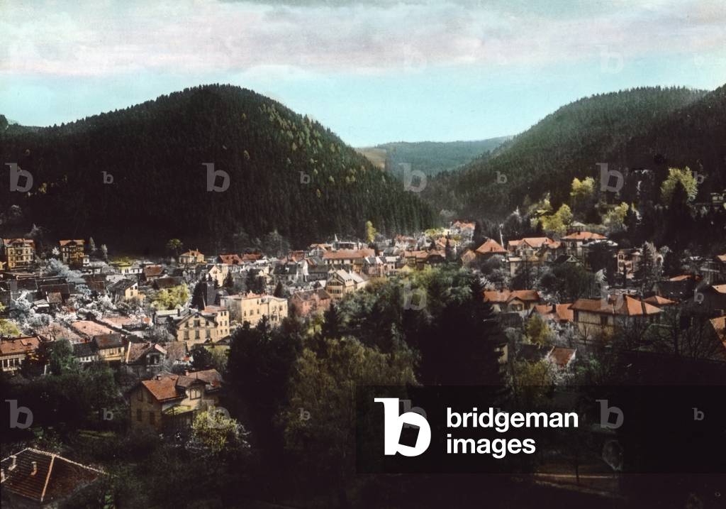 View to the city of Friedrichsroda in Thuringia, 1920s