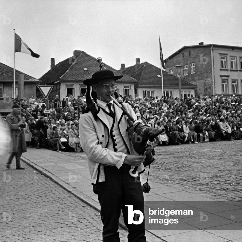 Traditional costume festival at Neustadt in Holstein, Germany 1960s