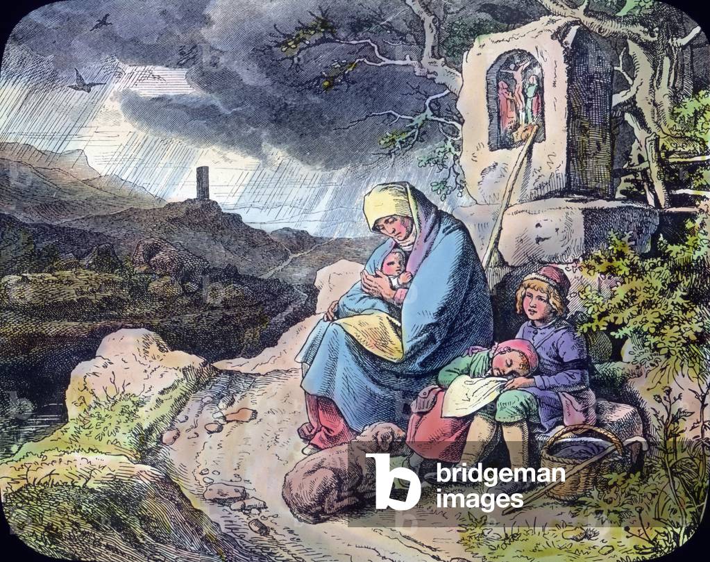 Illustration of painter and illustrator Ludwig Richter, Germany 19th century
