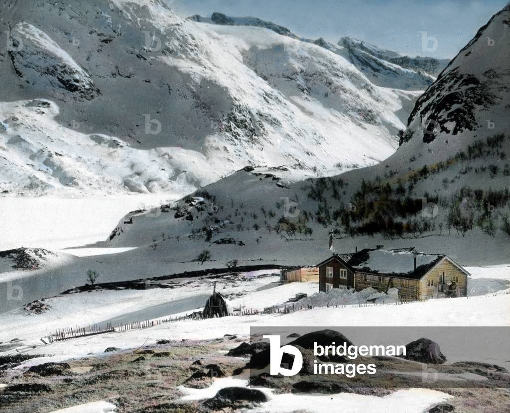 Le massif Jotunheimen, Norvege - Norway, Jotunheimen, the Home of the Giants, winter landscape, image date: circa 1920. Carl Simon Archive