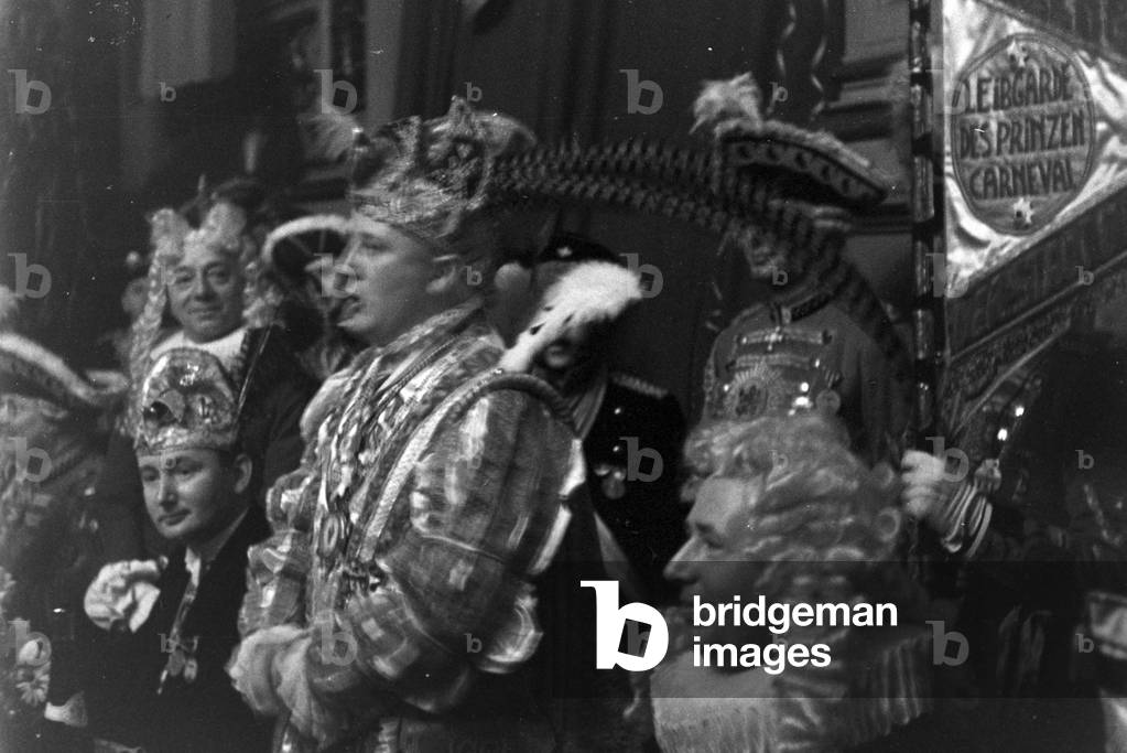 Carnival at Duesseldorf in 1937 with the slogan 