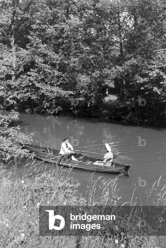 A trip to Bad Kissingen, Germany 1930s (b/w photo)
