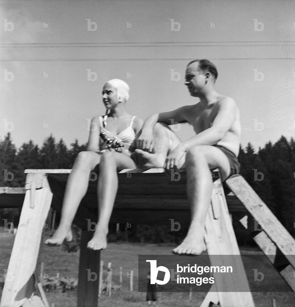 A trip to Bad Rippoldsau Schapbach, Germany 1930s (b/w photo)