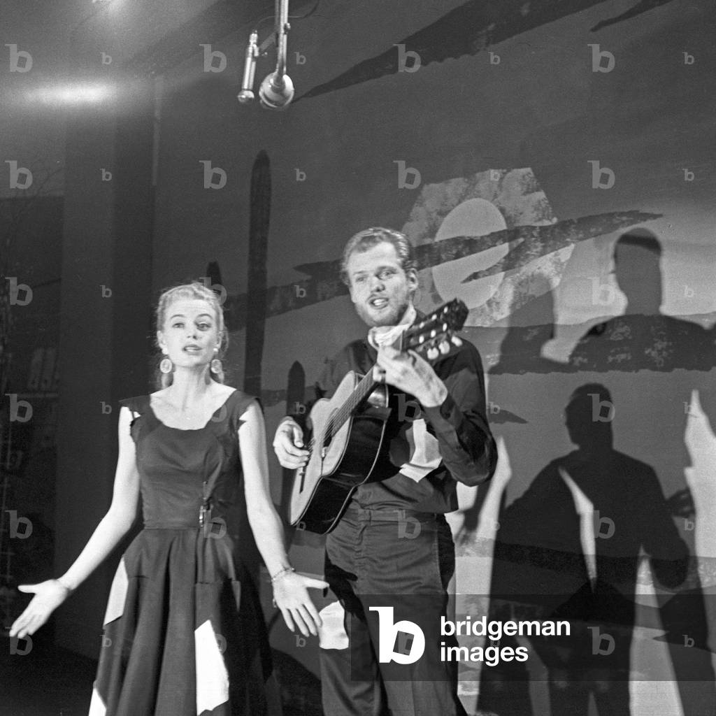Danish singing duo Nina and Frederik performing at Hamburg, Germany 1950s