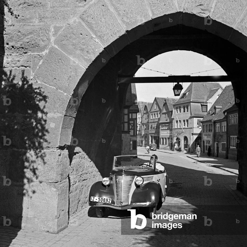 In and around Rothenburg ob der Tauber, Germany 1930s (b/w photo)
